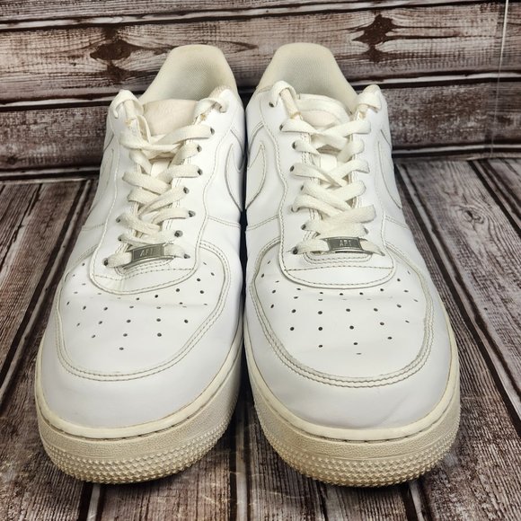 NIKE AIR FORCE 1 \'07 Men’s 13 Low Triple White Athletic Shoe Sneaker 318122-111 main image 8